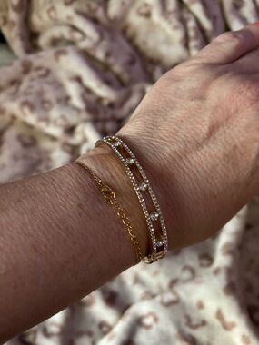 Park Lane Gold-Tone Crystal Link Bracelet